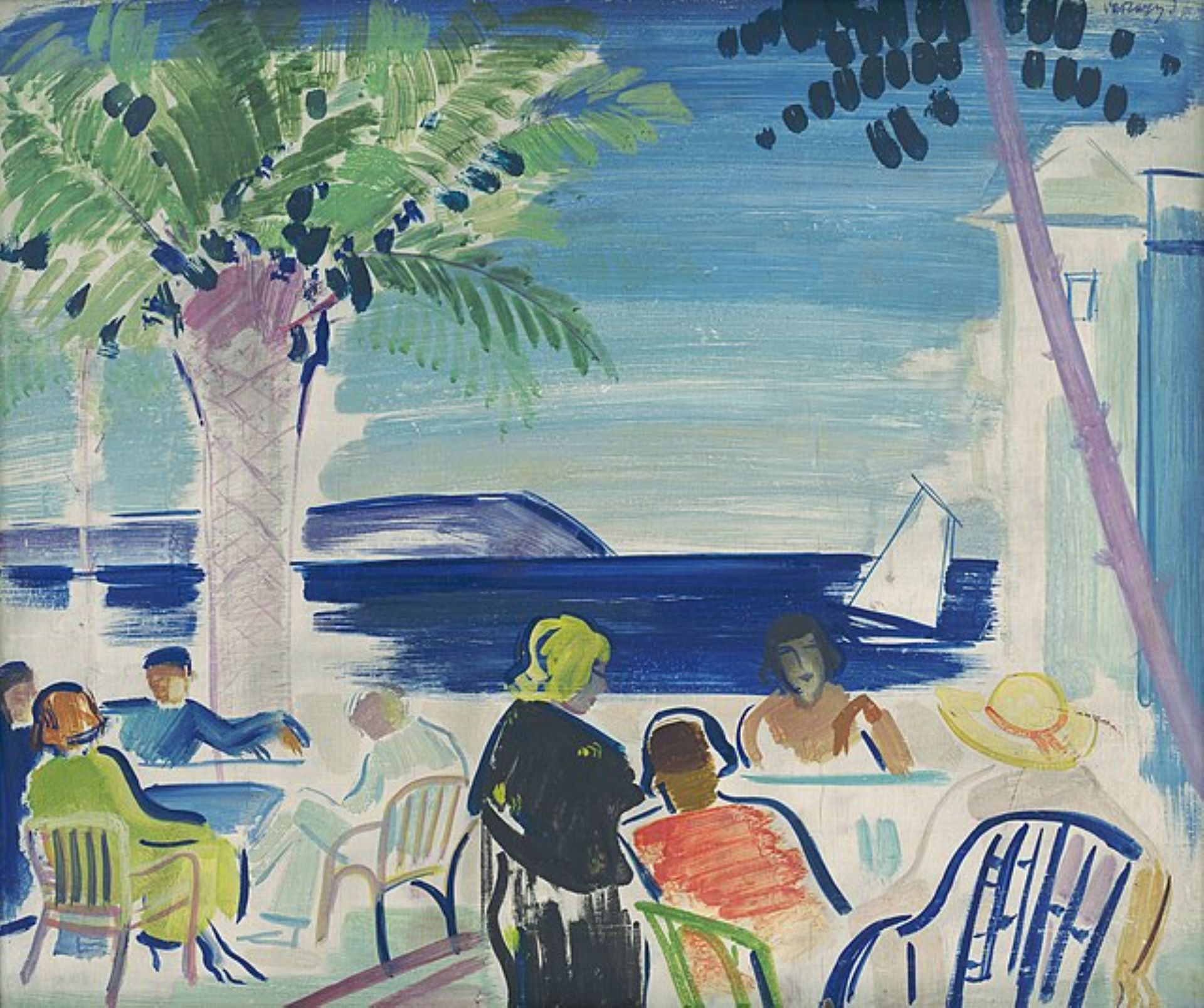 French Riviera painting by János Vaszary